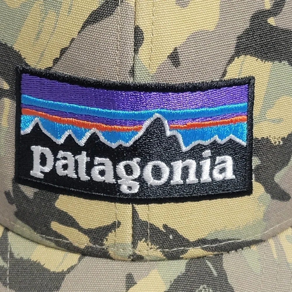 Patagonia P-6 Lo Pro Camo Mesh Snapback Trucker Hat.